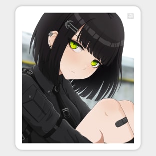 Military girl Sticker